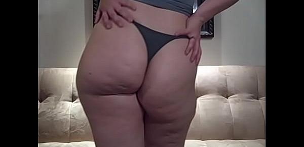  PAWG in Thong Panties Hot Booty Thick Chubby Girl